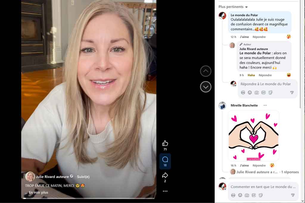 Quand une auteure vous touche le cœur avec Julie Rivard